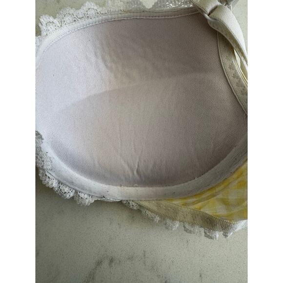 La Senza Y2K Yellow Gingham Print Bra Size 34C - Picture 3 of 5